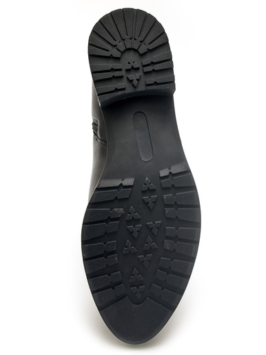 Boots en cuir double zip