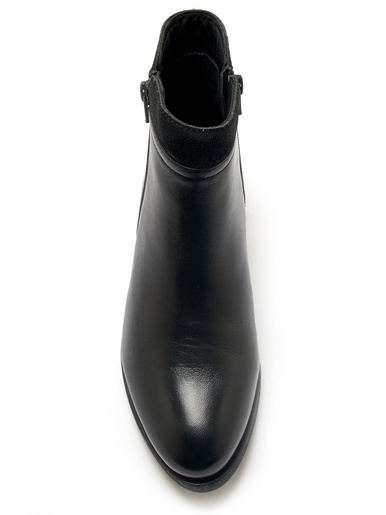 Boots en cuir double zip