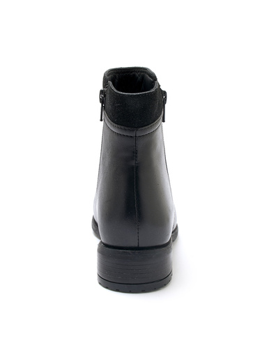 Boots en cuir double zip