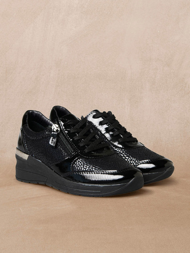 Derbies zip côté et lacets - Pédiconfort - Noir