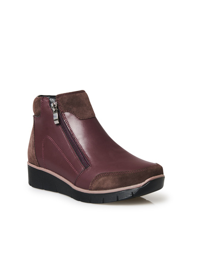 Boots compensées zippées