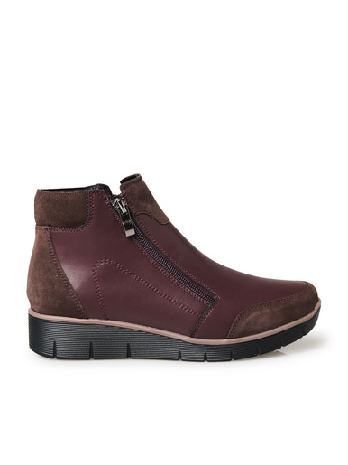 Boots compensées zippées