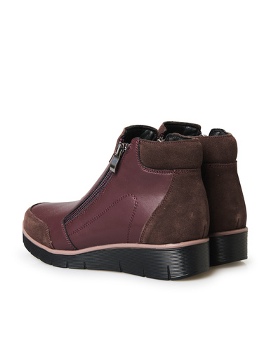 Boots compensées zippées