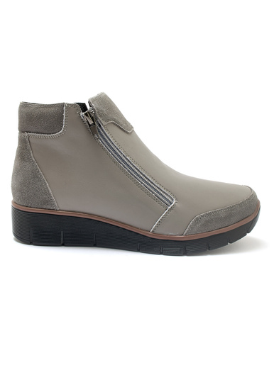 Boots compensées zippées