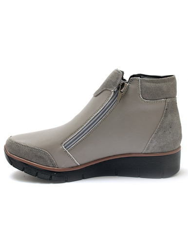 Boots compensées zippées