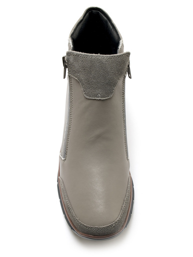 Boots compensées zippées