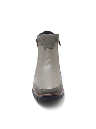 Boots compensées zippées