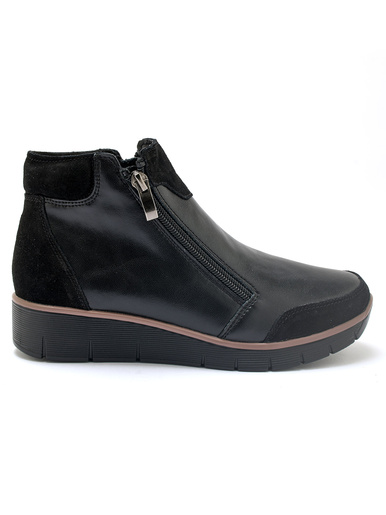 Boots compensées zippées