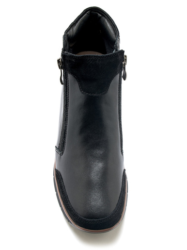 Boots compensées zippées