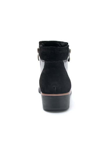 Boots compensées zippées