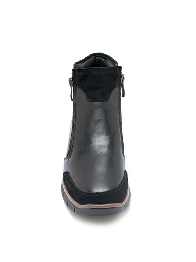 Boots compensées zippées