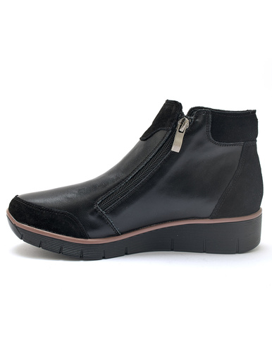 Boots compensées zippées