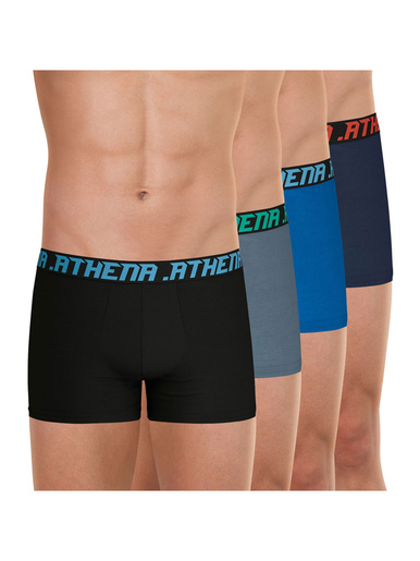 Lot de 4 boxers homme My Petits Prix - Athéna - Bleu