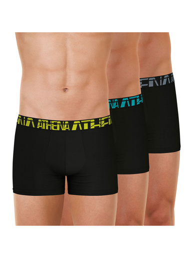 Lot de 3 boxers homme 720 Stretch Micro - Athéna - Noir