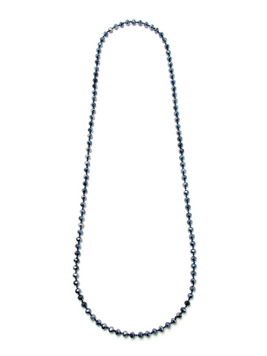 Sautoir boules fantaisie - Daxon - Bleu nuit