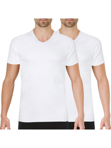 Lot 2 tee-shirts col V homme Easy Color