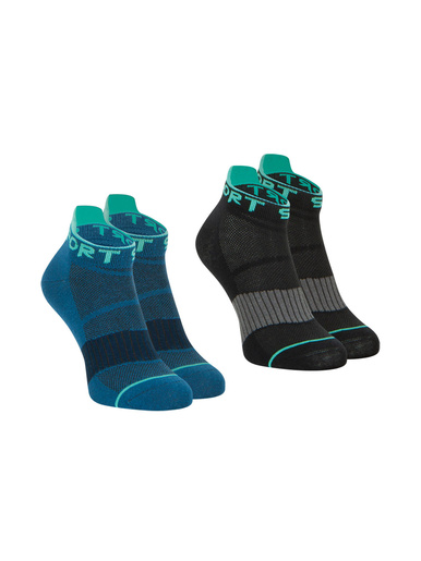 Lot 2 paires de socquettes homme Running