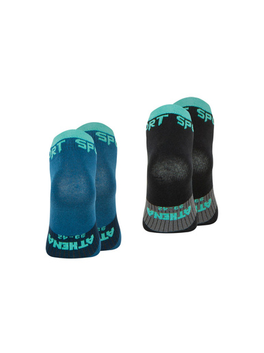 Lot 2 paires de socquettes homme Running