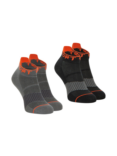 Lot 2 paires de socquettes homme Running