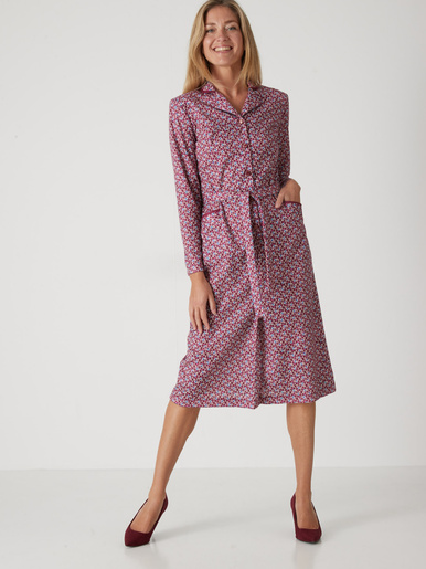 Robe en maille manches longues - Daxon - Bordeaux