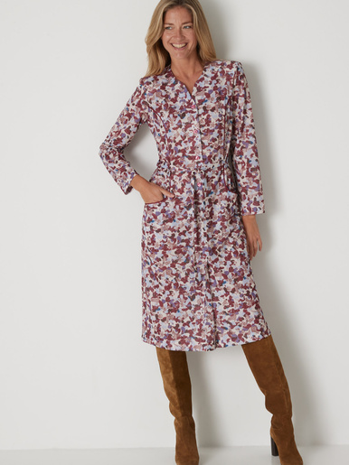 Robe encolure coeur en maille - Daxon - Vieux rose
