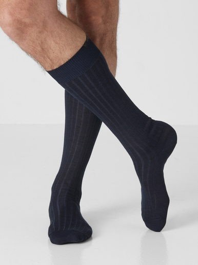 Lot 2 paires de mi-bas jambes sensibles - Labonal - Marine