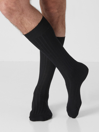 Lot 2 paires de mi-bas jambes sensibles - Labonal - Noir