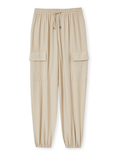 Pantalon cargo élastiqué