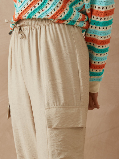 Pantalon cargo élastiqué