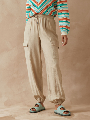 Pantalon cargo élastiqué