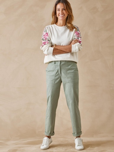 Pantalon 7/8ème en toile extensible