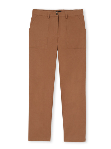 Pantalon 7/8ème en toile extensible - Daxon - Camel