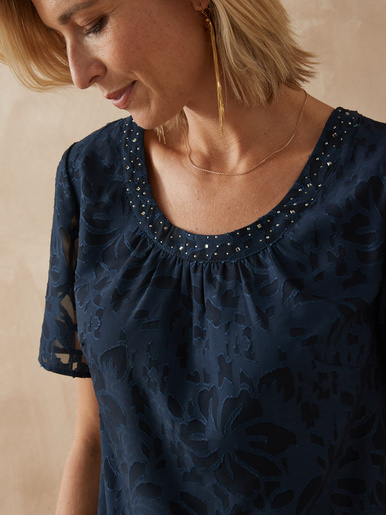 Blouse chic évasée