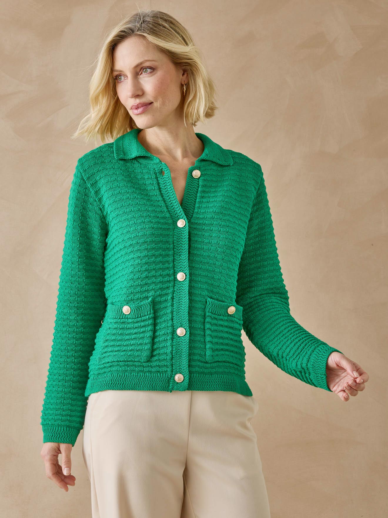 Gilet veste col polo - Daxon - Vert