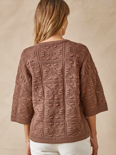 Pull court façon crochet