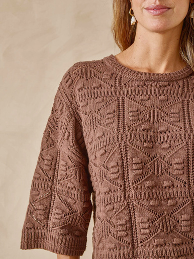 Pull court façon crochet