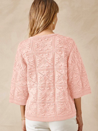 Pull court façon crochet