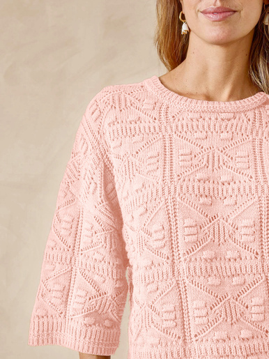 Pull court façon crochet