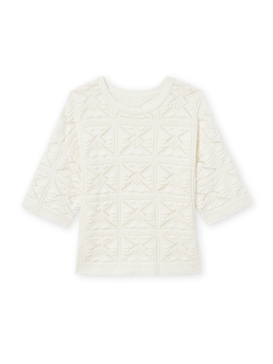 Pull court façon crochet