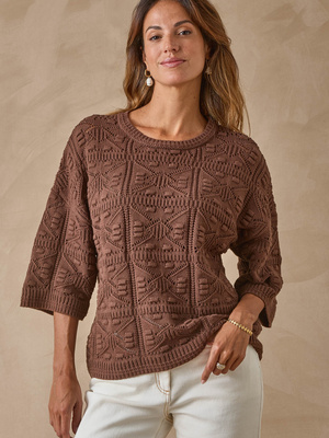Pull court façon crochet