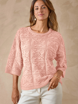 Pull court façon crochet
