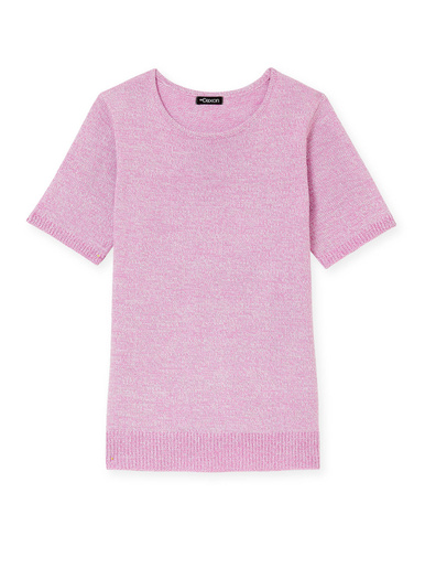 Pull manches courtes encolure ronde