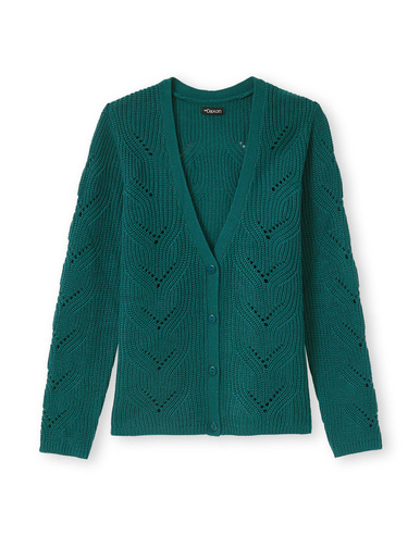 Gilet en côtes perlées