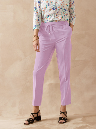 Pantalon 7/8ème élastiqué - Daxon - Parme