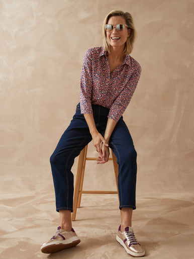 Jean 7/8ème coupe Mom