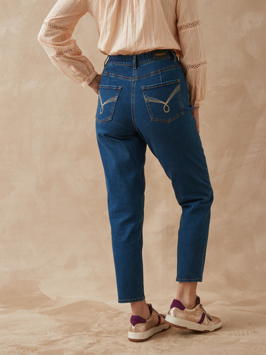 Jean 7/8ème coupe Mom