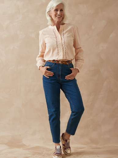 Jean 7/8ème coupe Mom