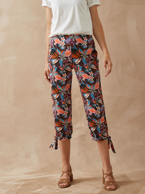 Pantalon Legging Femme Taille Haute - Slim Fit Élastique, Imprimé Floral, Pour Loisirs Et Maison - 2