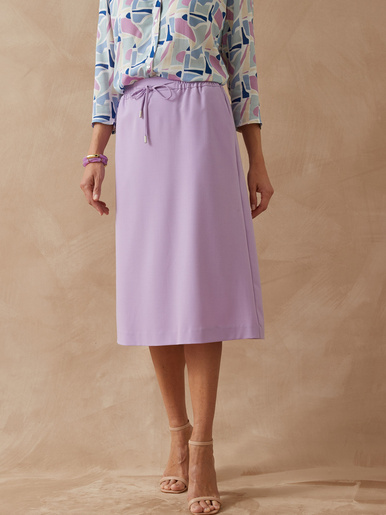 Jupe trapèze élastiquée - Daxon - Parme