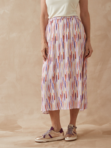 Jupe ample fluide - Daxon - Imprimé multicolore